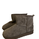 stivaletti in simil camoscio patch